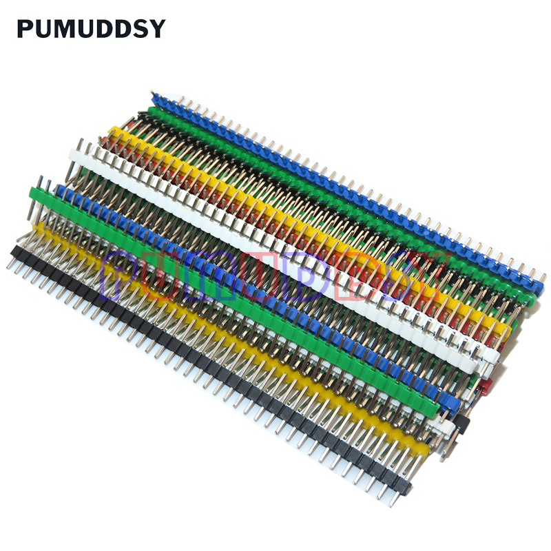 30 Uds. Cabecera de Pin rompible de 40 pines 2,54mm Kit de conector de cabezal macho de una sola fila tira de pines PCB para Arduino