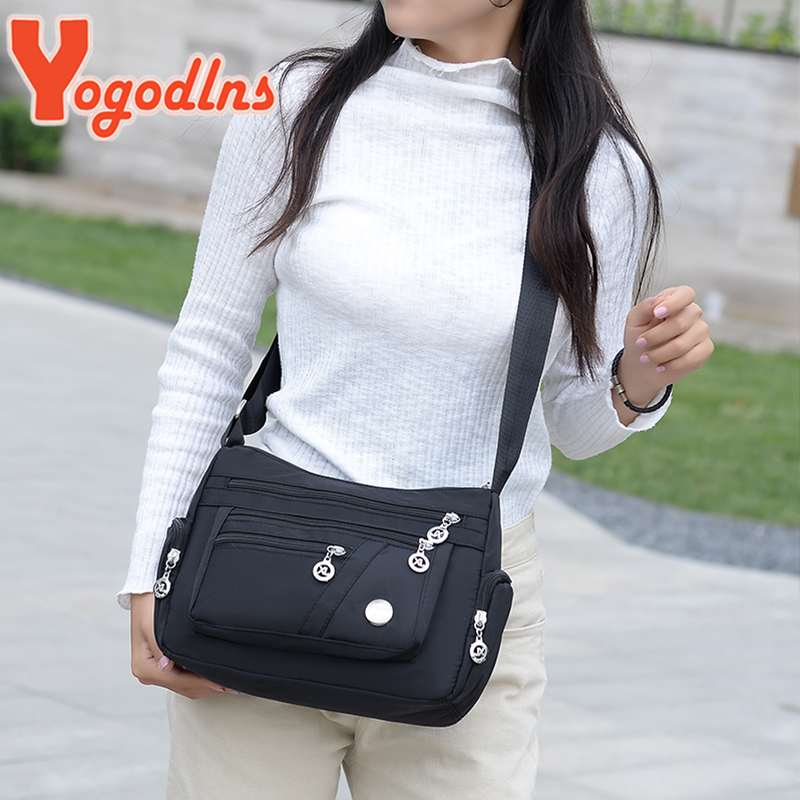 Yogodlns Oxford sac à bandoulière étanche femmes sac à bandoulière décontracté multifonction Shopping sac à main grande capacité sac de messager