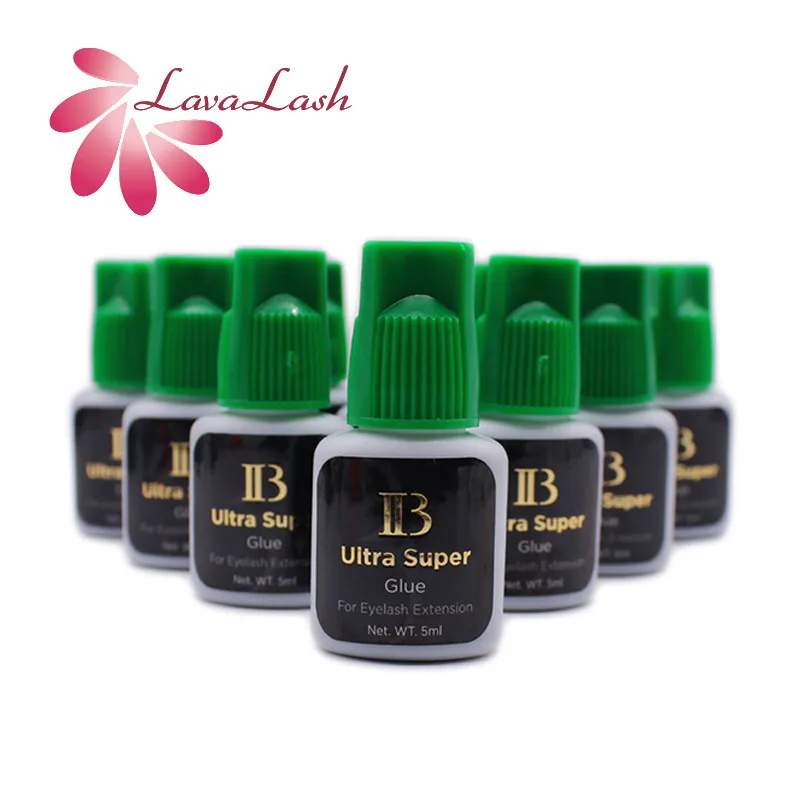 IB Ultra Super Glue extensiones de pestañas, pegamento Individual de secado rápido, tapa verde, adhesivo coreano negro, herramientas de belleza, 5ml