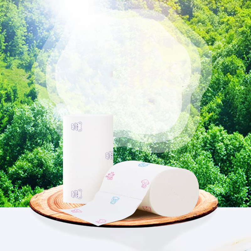 작은 곰돌이 프린트 가정용 화장지, 화장지 롤, 거실 용품, 장식 티슈, 5 겹