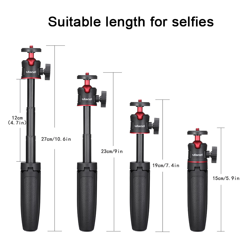 Ulanzi-KIT de trípode para Vlog, soporte de montaje para teléfono con zapata fría, para micrófono, luz LED, Mini trípode para iPhone 13 y Sony, MT-08 DSLR SLR