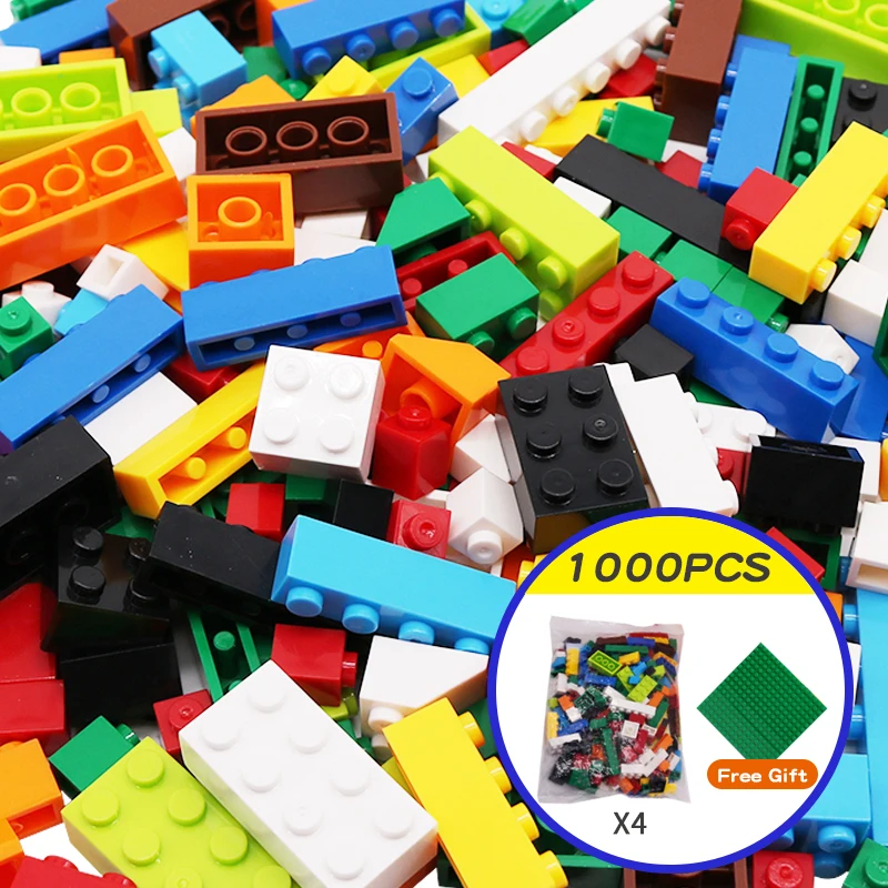 1000 ชิ้น DIY Creative Building Blocks จํานวนมากชุดเมืองคลาสสิกอิฐประกอบ Brinquedos ของเล่นเพื่อการศึกษาเด็ก