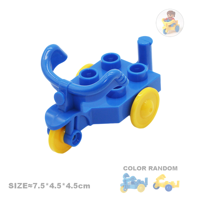 Modèle de voiture pour enfants, jouets à assembler, gros blocs de construction, pièces de circulation urbaine, véhicule, remorque, châssis, bateau, moto, brique Compatible