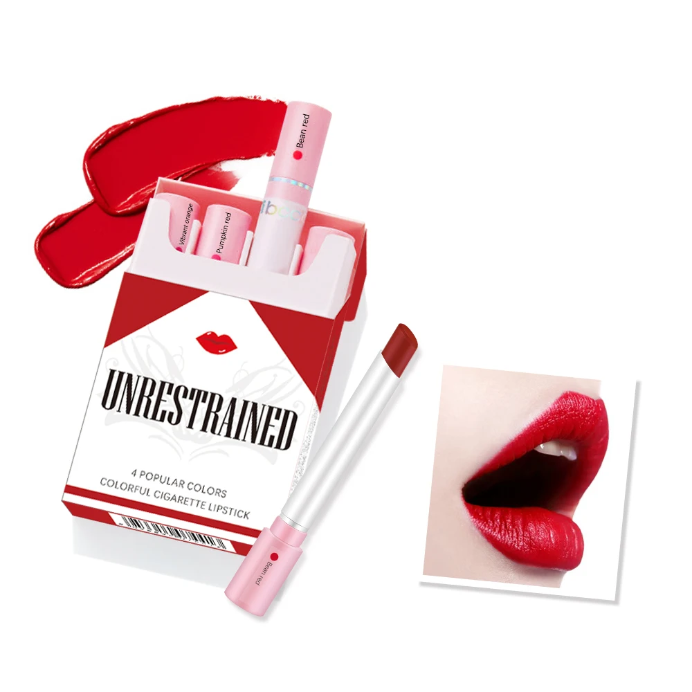Juego de labios resistente al agua con 4 barras duraderas: lápiz labial mate de larga duración con acabado transparente: regalo perfecto para el día de San Valentín para ella