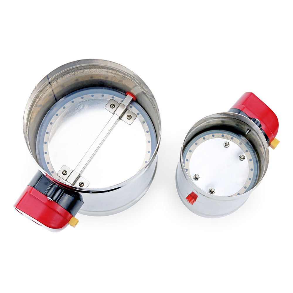 220V/12V/24V Aço Inoxidável 201 Válvula Solenóide de Amortecedor Motorizada 4/5 polegadas Ventilação de Duto de Ar 100/125mm