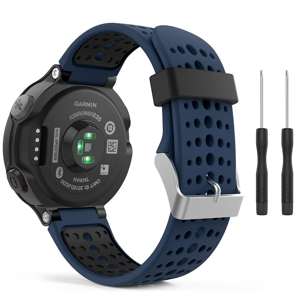 Correa de reloj para Garmin Forerunner 235 235 Lite 735XT, pulsera de silicona para Forerunner 220 230 620 630