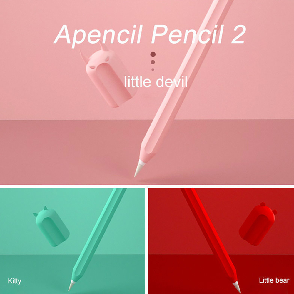 Para apple pencil 2/1 caso para ipad tablet toque caneta stylus dos desenhos animados capa protetora casos de lápis