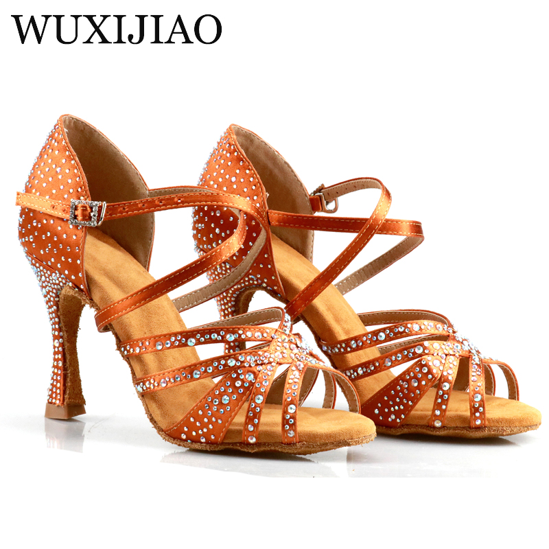 Damen-Latin-Tanzschuhe, fünffarbig, Strass, weiche Sohle, Salsa-Schuhe, Damen-Abschlussball-Sandalen, Damen-Hochzeits-High-Heels, 7,5 cm