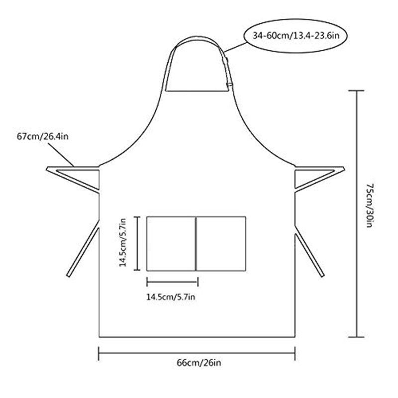 Apron Chef Hat Set Adjustable Half-length Adult Apron Striped Hotel Restaurant Chef Waiter Kitchen Cook Apron