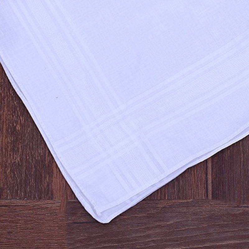 Lenços de algodão para homens e mulheres, lenços clássicos, em branco puro, listrados, jacquard, faça você mesmo, pintura