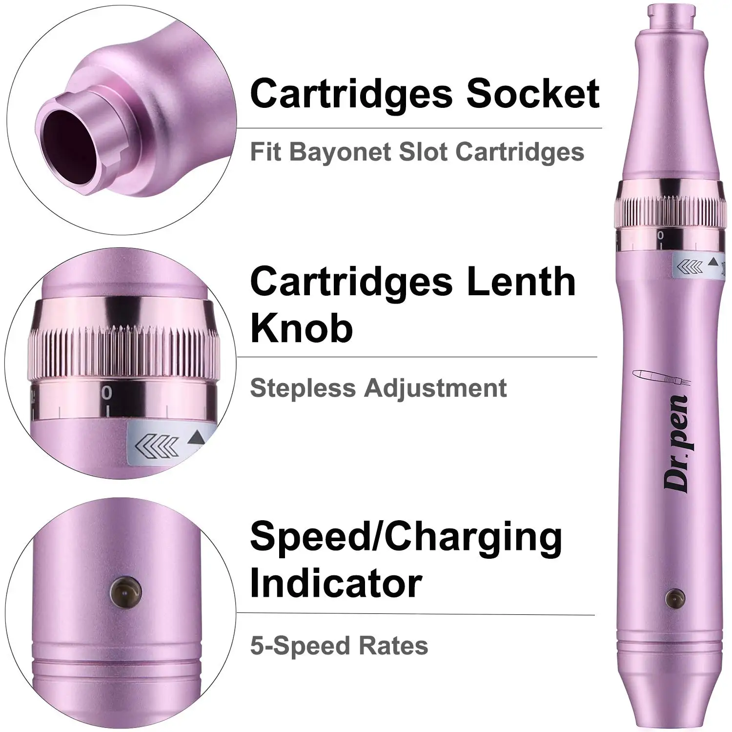 Có Dây Dr Pen Ultima M7 Micro Chuyên Nghiệp Derma Bút Chăm Sóc Da Dụng Cụ Làm Đẹp Bút Mesotherapy Tự Động Micro Với 2 Chiếc 12pin Kim