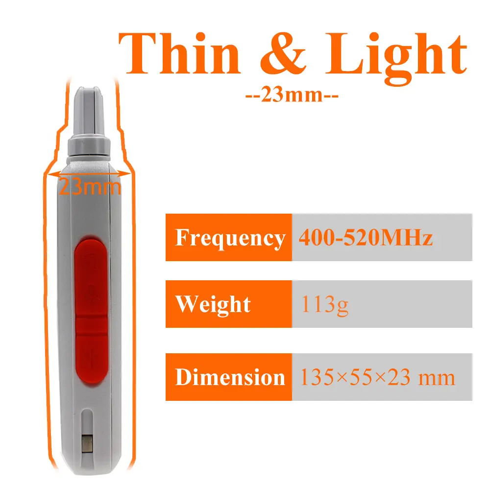 4 Uds WLN KD-C1 Mini Radio portátil UHF 400-520MHz 5W walkie talkie transceptor UHF de 16 canales