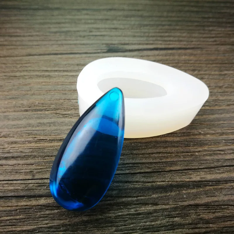 Molde de silicona con gotas de agua de cristal, 3 estilos, Diy, collar, colgante, joyería, molde artesanal para hornear, molde de silicona H202
