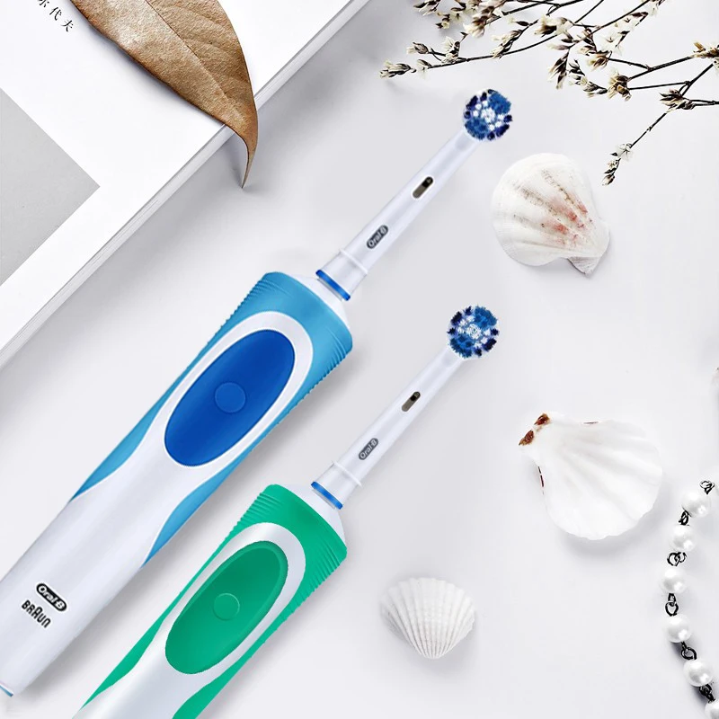 Oral B Bàn Chải Đánh Răng Điện 2D Quay Rung Sạch Sạc Răng Bàn Chải Chéo Hành Động Lông Chăm Sóc Răng Miệng 4 Tặng Đầu Bàn Chải miễn Phí