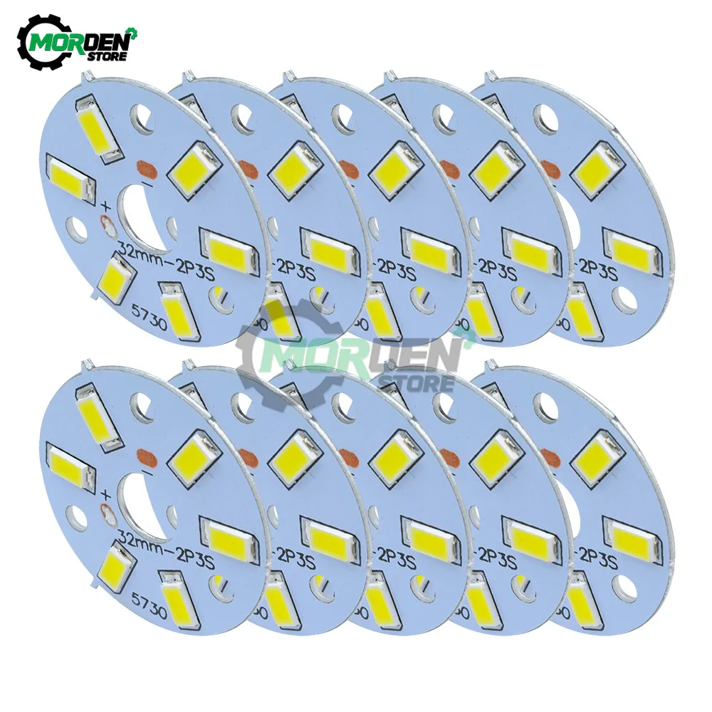 10 Uds 3W 5730 diodo emisor de LED SMD Panel de lámpara de resaltado tablero de luz LED blanco