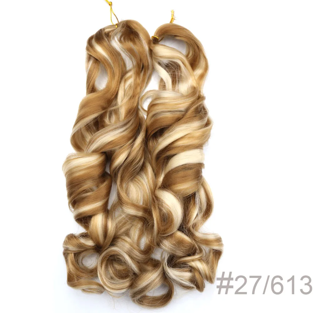 Synthetische Lose Welle Flechten Haar Extensions Spirale Locken Häkeln Haar Vor Gestreckt Französisch Locken Ombre Zöpfe Haar Für Frauen
