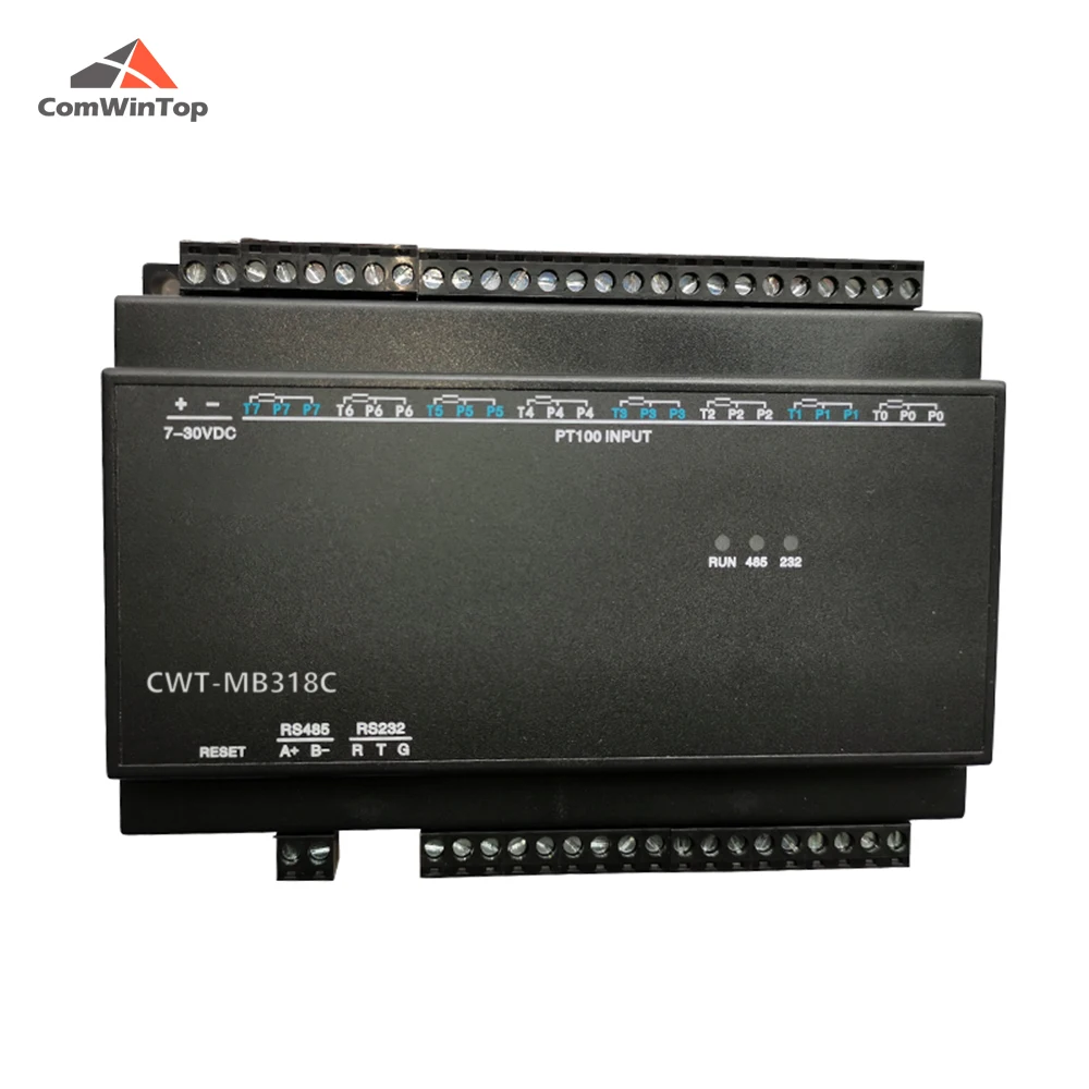 Módulo de aquisição Modbus de temperatura PT100 de 8 canais CWT-MB318C 8PT