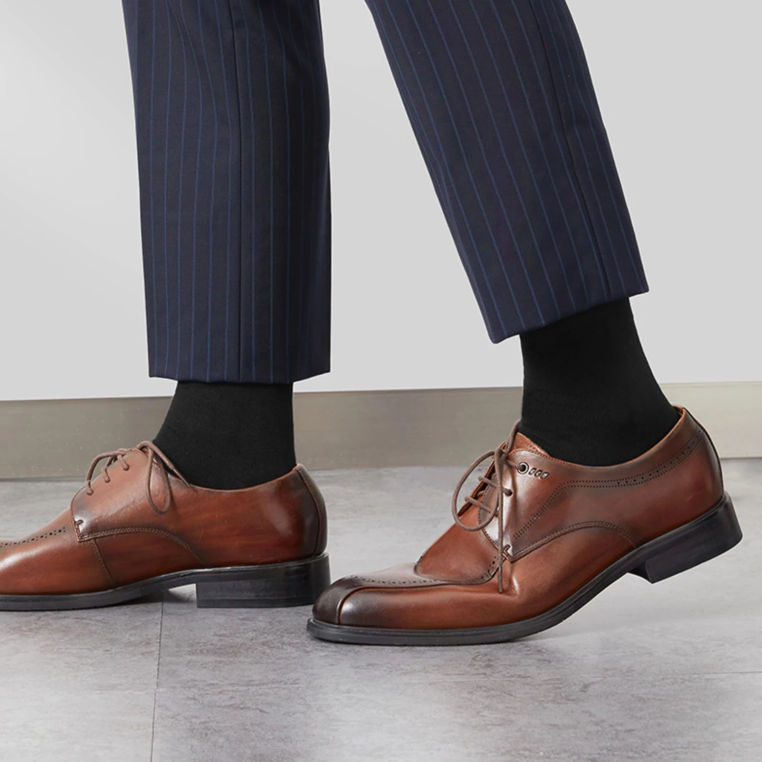 HSS-Calcetines de Algodón 100% para Hombre, Medias Informales Suaves y Transpirables, Talla Grande 7-14, Color Negro, Verano e Invierno