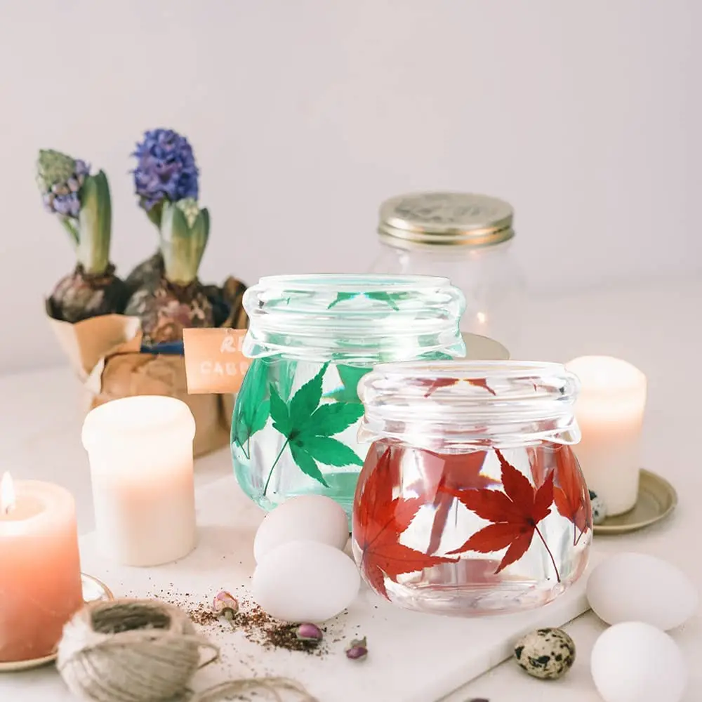 Pudding Jar Storage Bottle Silicone Resin Mold with Lid Candle Holder Box Mould Epoxy Casting Resin Mold