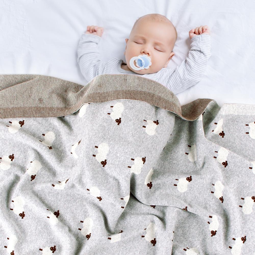 Cobertores de bebê de malha recém-nascido swaddle carrinho de cama envoltório dos desenhos animados alpaca infantil meninos meninas recebendo cobertor crianças colchas
