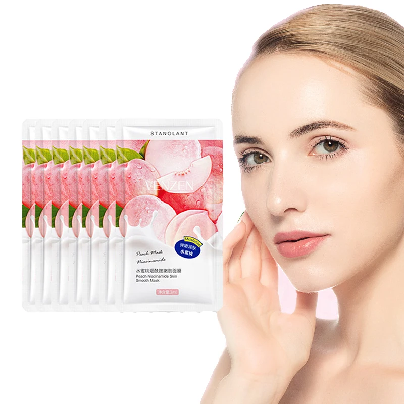 7 Chiếc Đào Niacinamide Mặt Nạ Ngủ Thu Nhỏ Lỗ Chân Lông Cọ Quét Mặt Nạ Dưỡng Ẩm Bỏ Mặt Nạ Chăm Sóc Da Cải Thiện Độ Nhám & Sáng