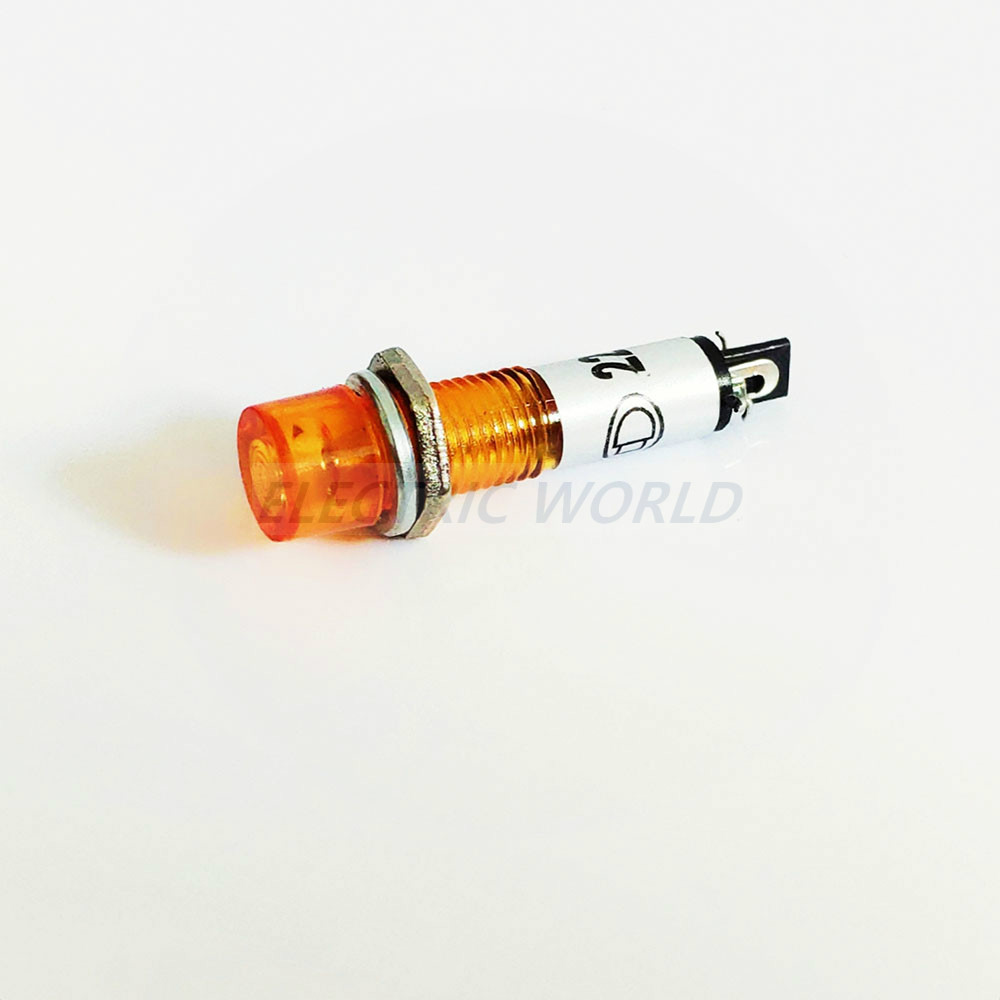 plastic Indicator lights LED 7mm hole 5PCS waterproof Signal lamp 12V 24V 220v no wire power signal lamp LED indication