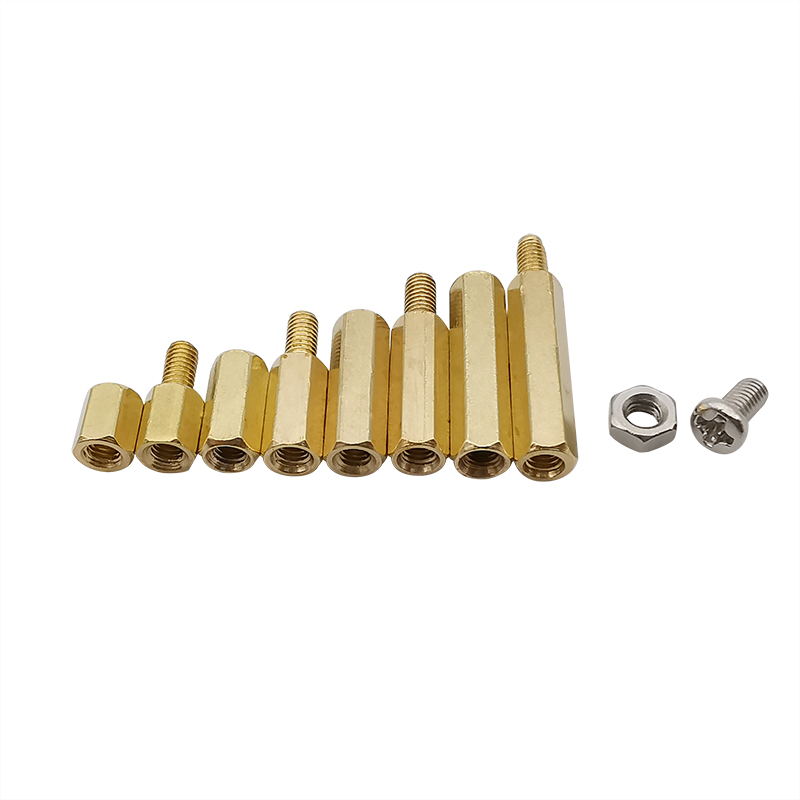 120 Buah/Kotak M3 Jantan Perempuan Kuningan Standoff Spacer Hex Kolom Dukungan Spacer Pilar M3 Sekrup Mur untuk Papan PCB M3x6/10/15/20Mm
