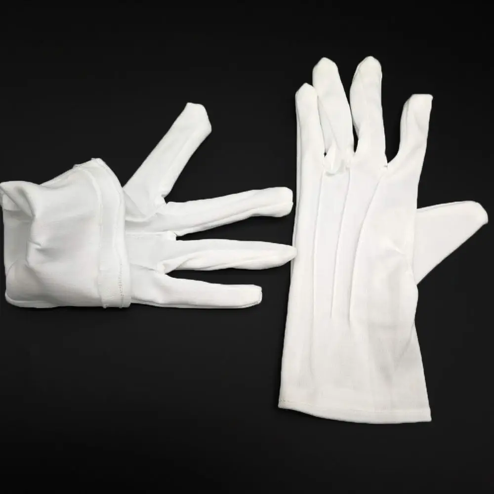 1Pair White Formal Gloves Tuxedo Honor Guard Parade Inspection Collection Serve