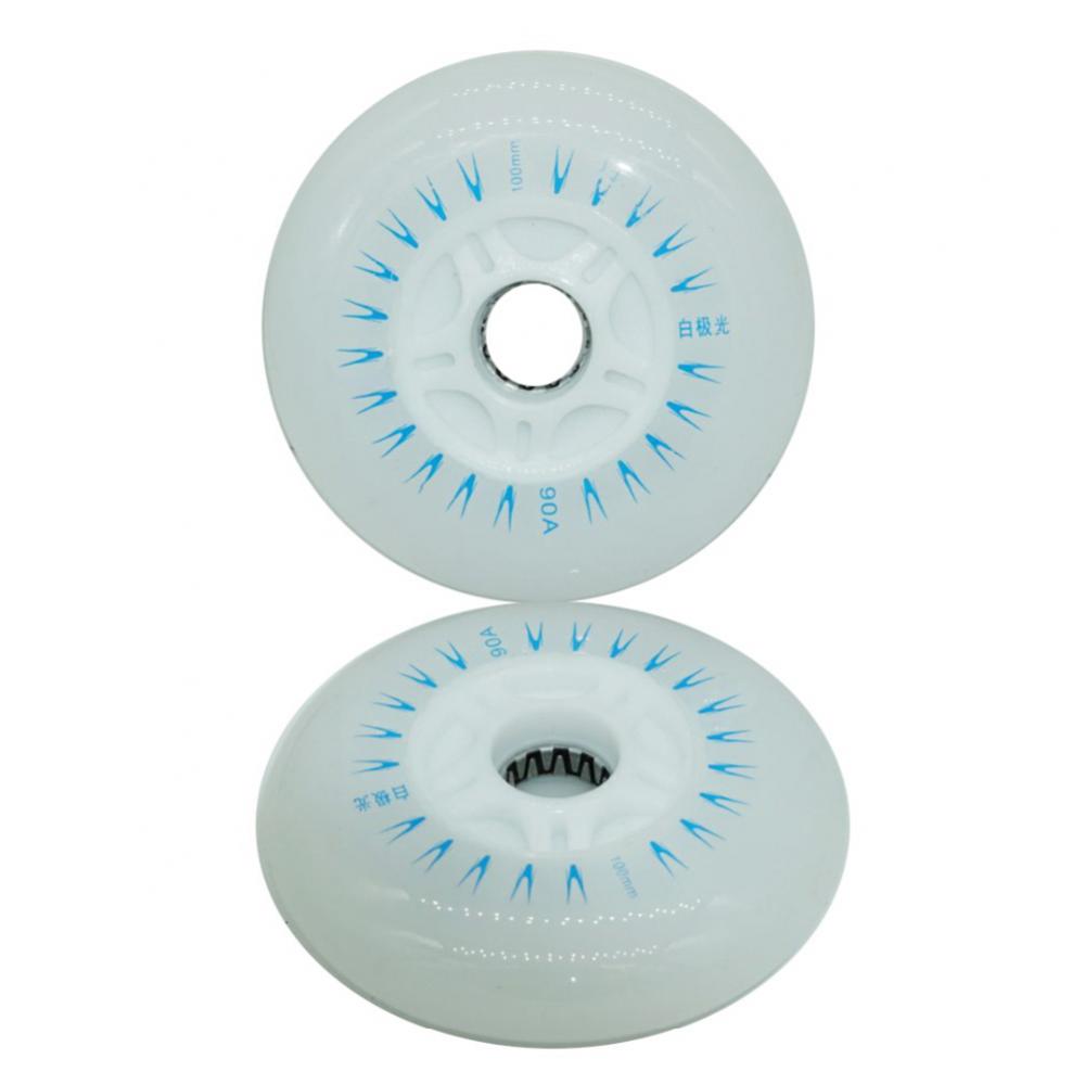 2Pcs 80/76/72mm In-linie Geschwindigkeit Skate Skating LED Licht Blinkt Roller Räder Außen sport Zubehör