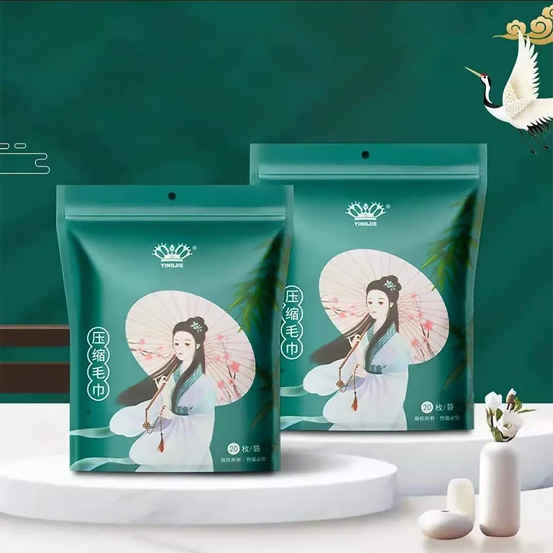20 pz/borsa compresso asciugamano monouso viso pulizia asciugamano viaggio caramelle ispessimento del tessuto facciale