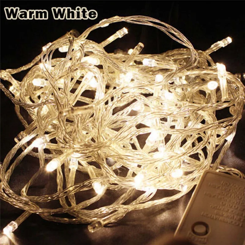 LED String Light 5M 40leds 10M 100leds EU Plug AC220V Xmas Holiday Garland Christmas Party New Year Lights Decoration Lamp