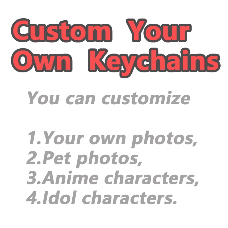 Custom พวงกุญแจการ์ตูน Llavero Key Chain Photo ที่กําหนดเองอะนิเมะ Charms โฮโลแกรมอะคริลิคใสส่วนบุคคล Designer พวงกุญแจ