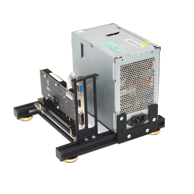 Suporte para GPU + PSU DIY rack de placa gráfica externa com base de fonte de alimentação para ATX PSU suporte de alumínio EXP GDC dock