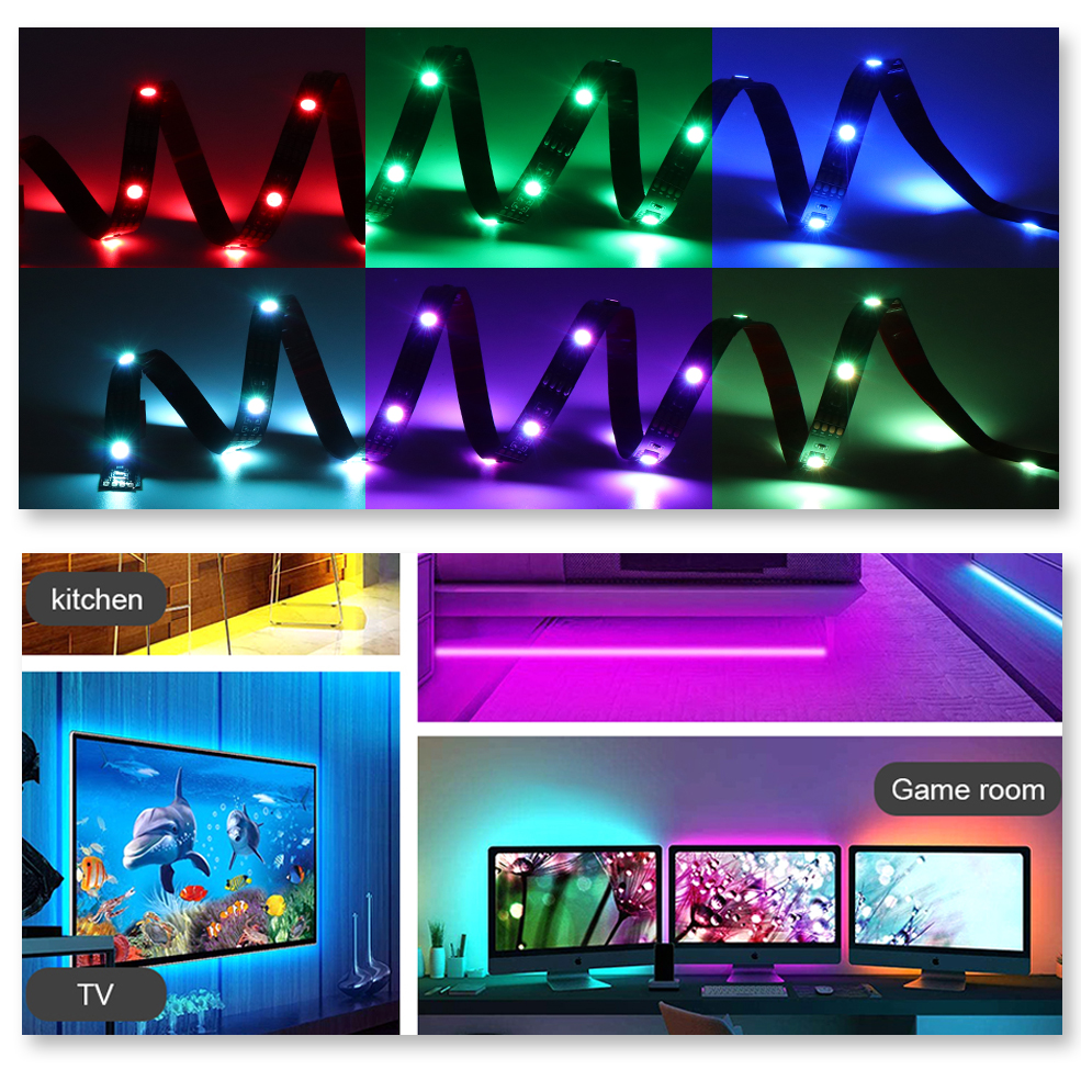 Tira de luces Led inteligente Tuya Zigbee, Wifi, USB, TV, cinta de retroiluminación Led, luces RGB, funciona con Alexa /Zigbee Hub/Google /Smartthings