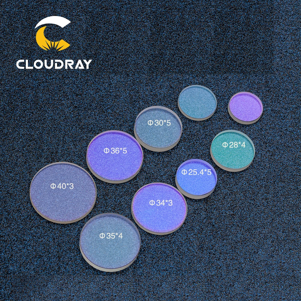 Cloudray 10 Chiếc Bán Kích Thước Laser Quang Học Bảo Vệ WIndows 18*2 27.9*4.1 30*5 37*7 1064nm Thạch Anh Hợp Nhất Silica Cho Đầu Laser