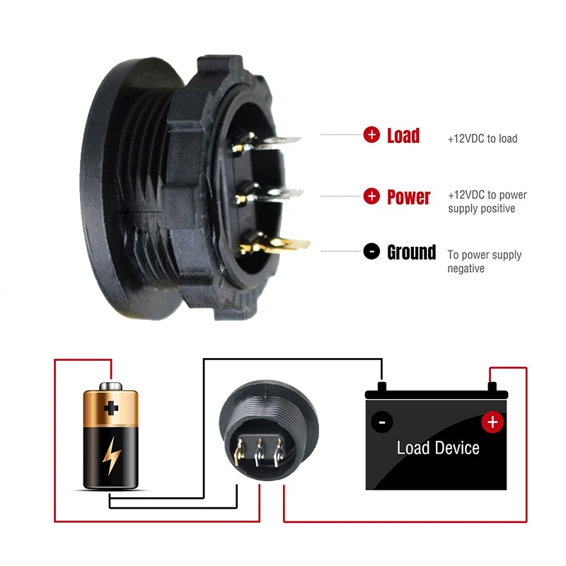 Interruptor LED de palanca basculante redondo de encendido/apagado, 3 pines, 12V, 20A, tablero de coche, barco, camión, interruptores de botón