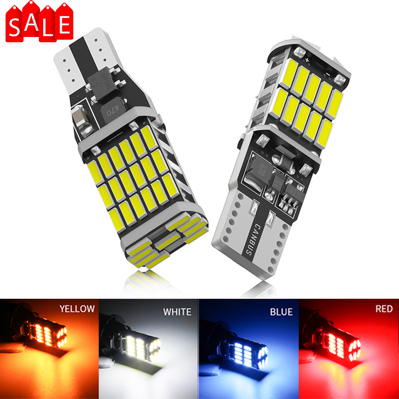 2/10 Uds T10 W5W T15 W16W luces Led de coche Canbus sin Error 4014SMD para accesorios de coche lámparas interiores luces traseras de marcha atrás blanco 12V
