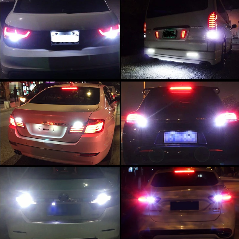 4x bombillas LED Canbus T15 W16W luces de marcha atrás 2835SMD lámpara trasera LED de respaldo para BMW 5 Series E60 E61 F10 F11 F07 Mini Cooper