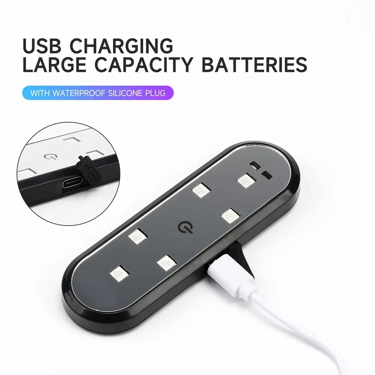 1/2 PCs รถประตูไฟ LED ยินดีต้อนรับ Light การควบคุมแม่เหล็ก USB ชาร์จอัตโนมัติเปิดประตูปลอดภัย Anti-collision ฉุกเฉินสัญญาณโคมไฟ