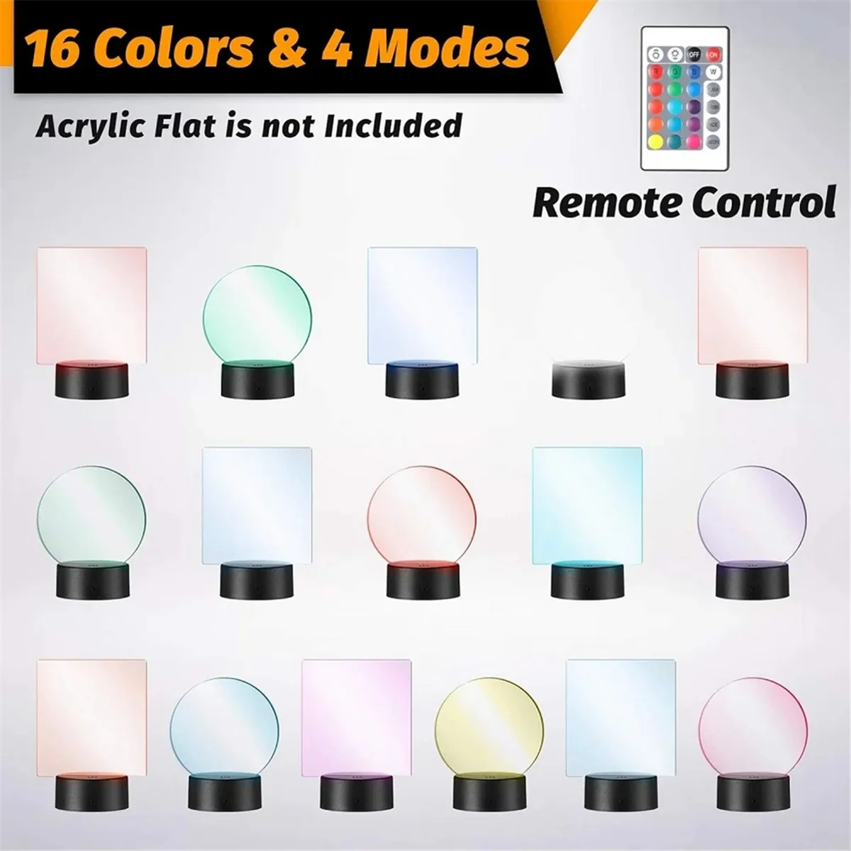 A72P 3D 야간 조명 기본 색상 변경 빛나는 기본 조명 USB 인터페이스 Led 조명 디스플레이 기본 야간 조명 플라스틱 베이스, B