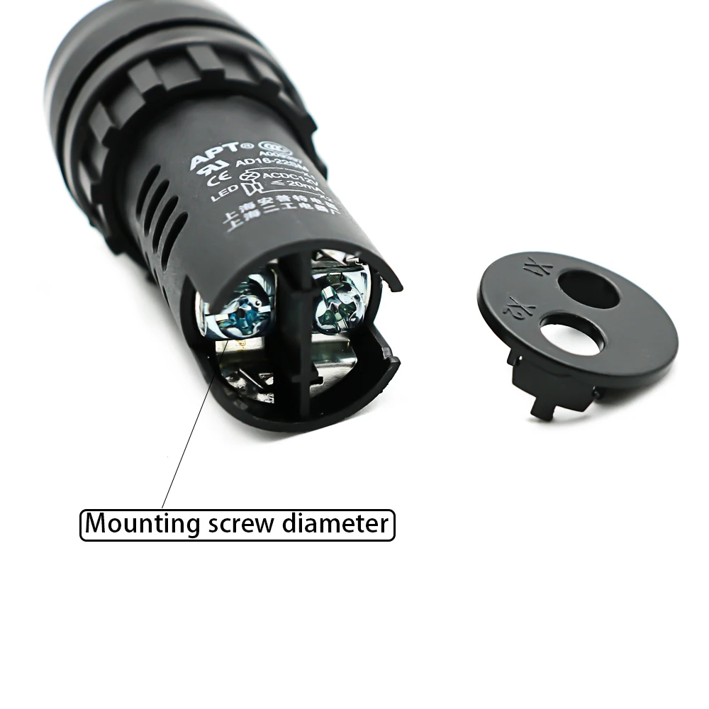 AD16-22SM 22mm Panel Diameter AC 12V 24V 110V 220V Flash Signal Light Red LED Active Buzzer Beep Alarm Indicator Green Yellow