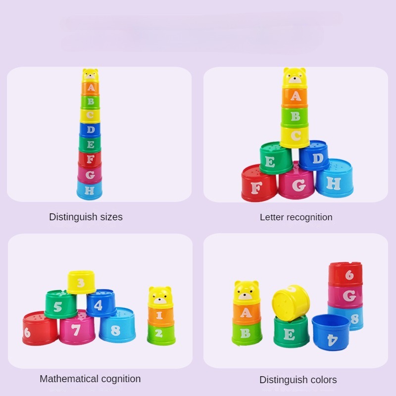 เด็กการตอบสนองสมอง Battle พับถ้วยมือความเร็วการแข่งขันพับถ้วยเด็ก STACK เกมปริศนาการศึกษารถไฟเกมกระดานของเล่น
