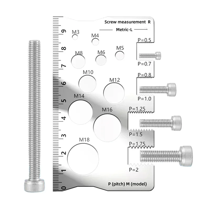 High-Accuracy Industry Standard Pitch Gauge, Ideal for Measuring Bolt, Nut, Screw Thread