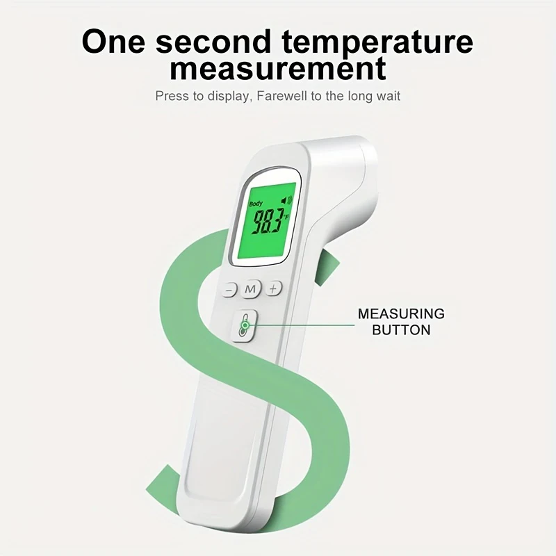 Termómetro infrarrojo Digital médico 1s Medición rápida de temperatura Termómetro médico de mano para frente corporal sin contacto ℃ ℉