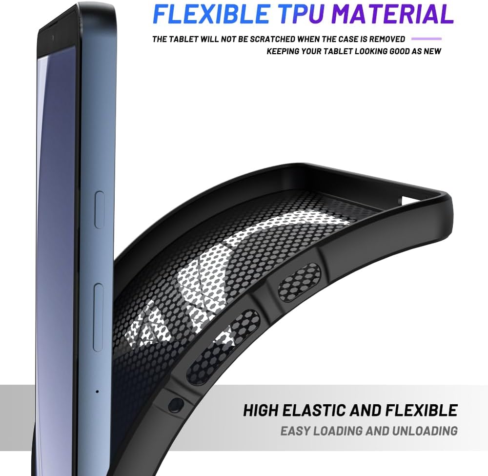 Coque souple pour Samsung Galaxy Tab A9 Plus 2023 10.9 S7 S8 S9 FE Plus Ultra 12.4, coque de protection arrière en Silicone TPU noir