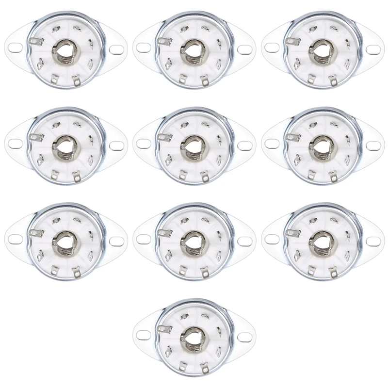 Y45A-10Pcs 8PIN K8A Octal Tube Socket  Valve Base For EBL21 ECH21 4P1S 5B254 7N7 4J1S