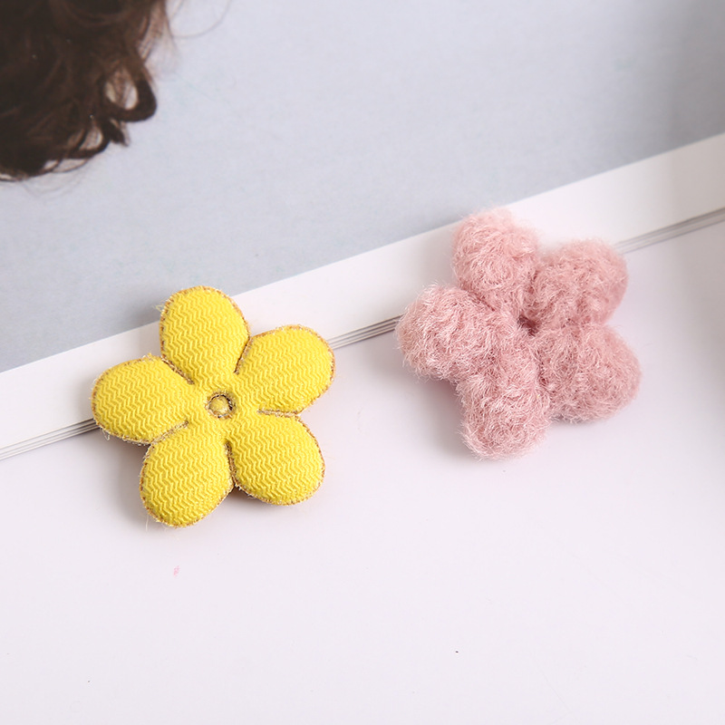 30 ชิ้น 3.5-2 เซนติเมตร Mini Plush ประดิษฐ์ดอกไม้หัวกระดาษงานแต่งงาน DIY พวงหรีด Headdress รองเท้ากระเป๋าอุปกรณ์ตกแต่งคริสต์มาส