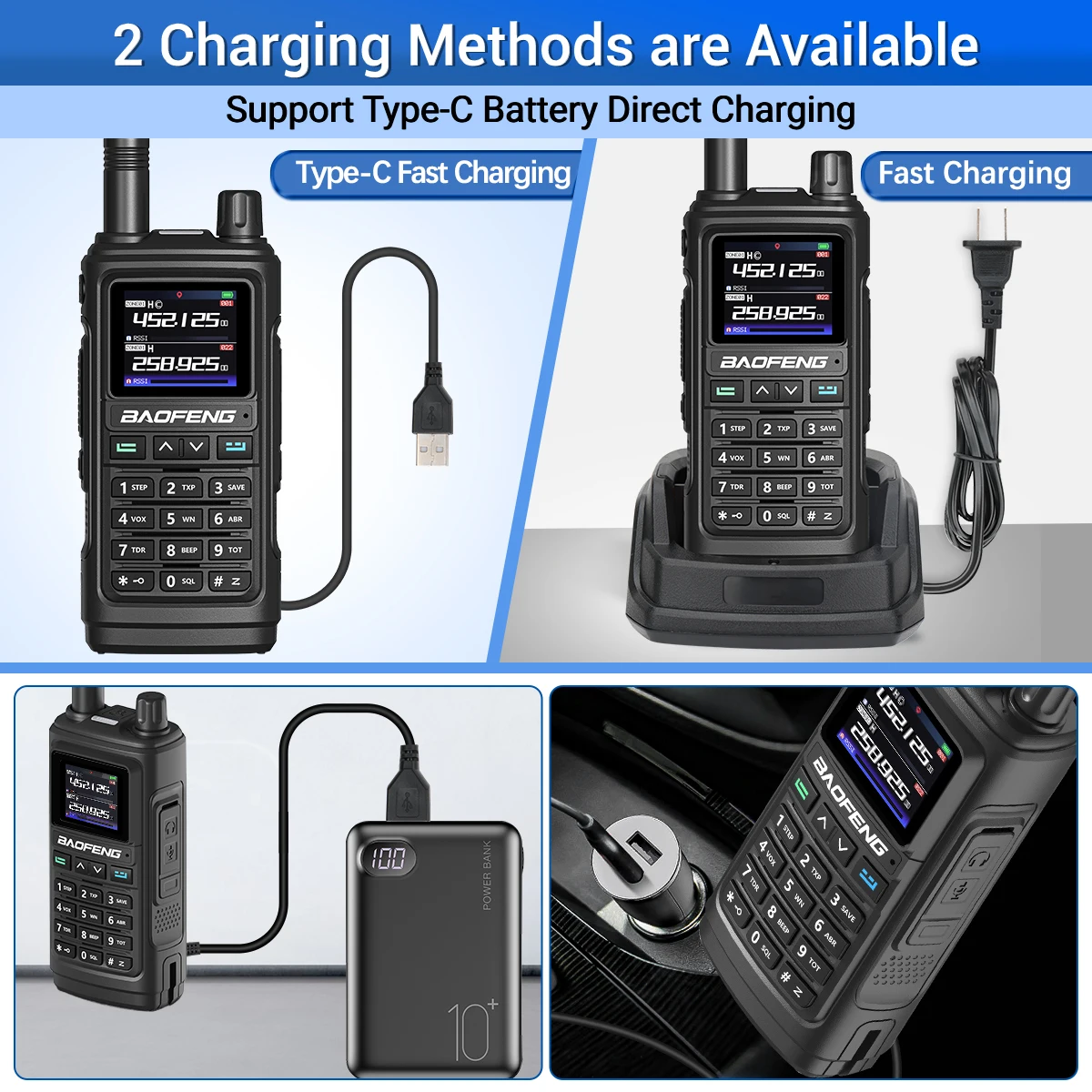 Baofeng UV 17 Pro GPS Air Band Six Bands Walkie Talkie Wireless Copy Frequency Long Range UV 5R UV K5 Two Way Radio for Hunting