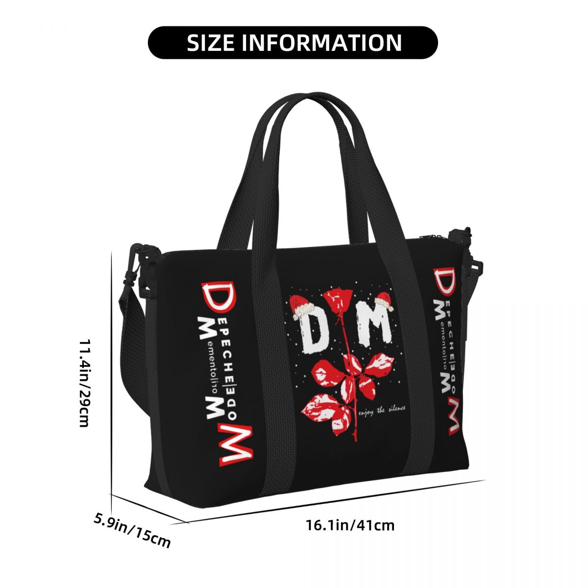 Custom Depeche Cool Mode Tote กระเป๋าผู้หญิงความจุขนาดใหญ่ DM Gym Beach กระเป๋าเดินทาง