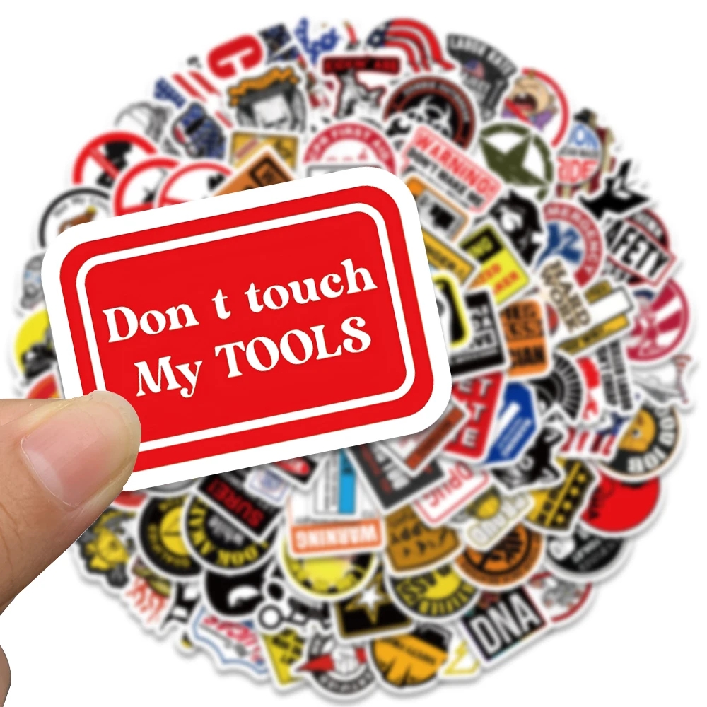 Hard Hat Brand Adesivos para Motocicleta, Cool Adesivos, Trabalhadores da construção Capacete, Ferramentas do carro, Laptop, Presente de bicicleta, Marca, 98PCs